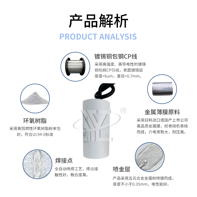 鋁電解電容器CD60 450V 250UF交流電動(dòng)機(jī)